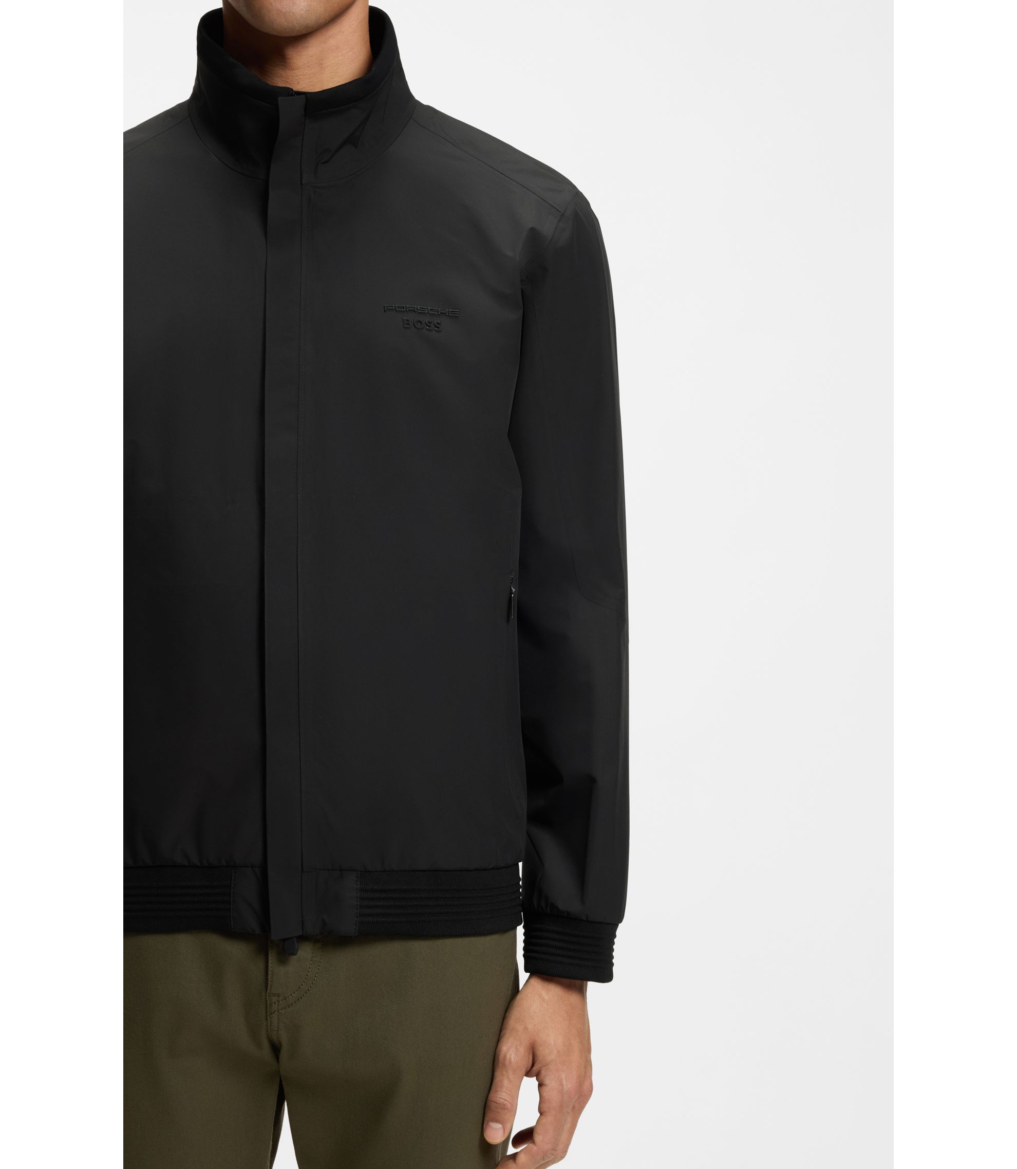 BOSS - Porsche x BOSS はっ水ソフトシェルジャケット - ブラック