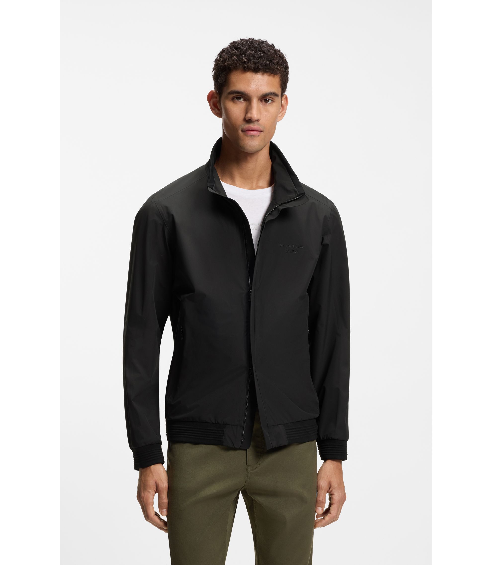 BOSS - Porsche x BOSS はっ水ソフトシェルジャケット - ブラック