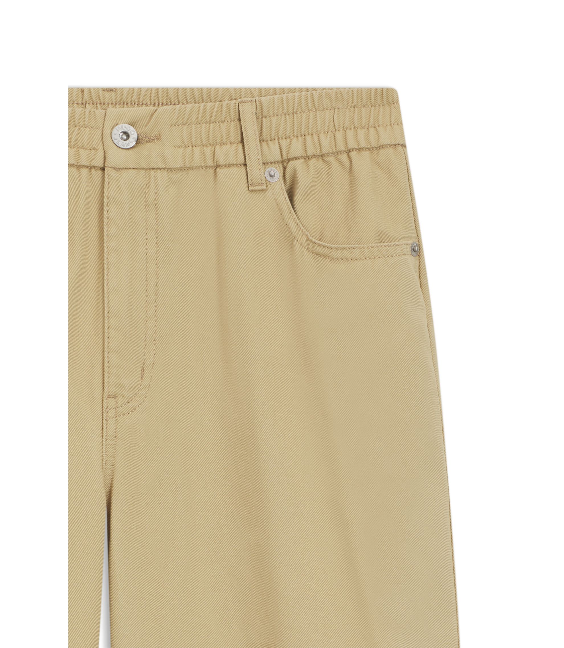 未使用　HUGO BOSS リラックスフィットパンツ ストレッチコットン HUGO - リラックスフィットパンツ コットン - ベージュ