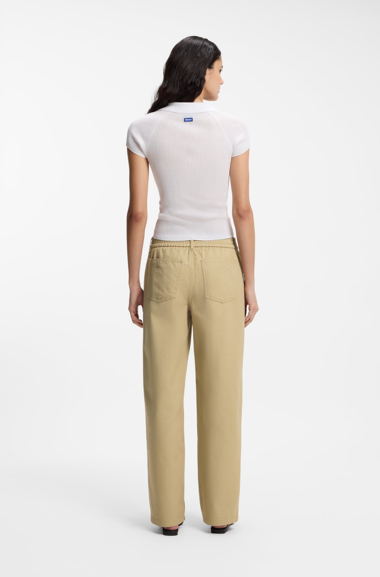 Hugo Relaxed-fit trousers in cotton byxor dam – bild 2