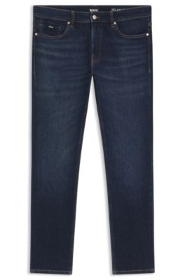 Delaware slim-fit jeans in blue comfort-stretch denim, Dark Blue