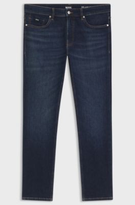 블루 컴포트 스트레치 데님 Delaware 슬림 핏 진, 다크 블루