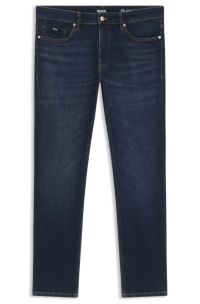 Delaware slim-fit jeans in blue comfort-stretch denim, Dark Blue