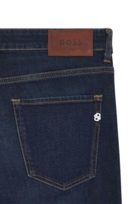 Delaware slim-fit jeans in blue comfort-stretch denim, Dark Blue