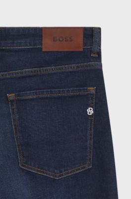 Vaqueros Delaware slim fit de c&oacute;modo tejido vaquero el&aacute;stico azul, Azul oscuro