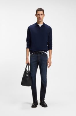 Jean Slim Delaware en denim stretch bleu confortable, Bleu fonc&eacute;