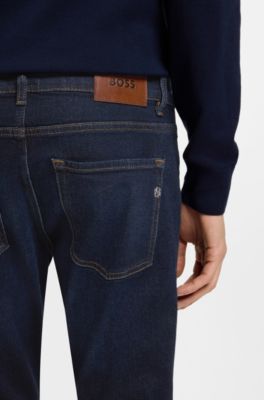 블루 컴포트 스트레치 데님 Delaware 슬림 핏 진, 다크 블루