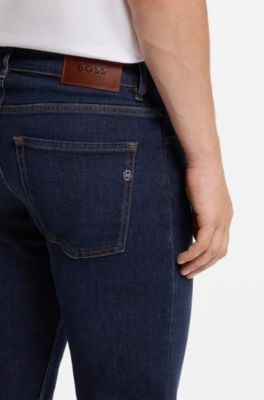 Vaqueros Delaware slim fit de c&oacute;modo tejido vaquero el&aacute;stico azul, Azul oscuro