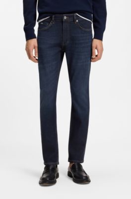 Delaware slim-fit jeans in blue comfort-stretch denim, Dark Blue