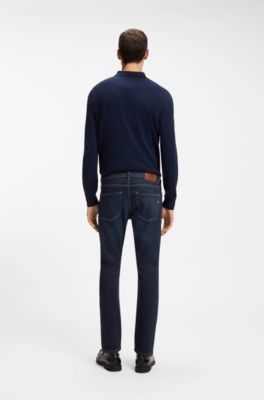 블루 컴포트 스트레치 데님 Delaware 슬림 핏 진, 다크 블루