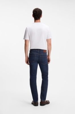 Vaqueros Delaware slim fit de c&oacute;modo tejido vaquero el&aacute;stico azul, Azul oscuro