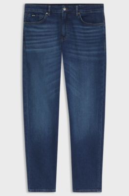 Maine regular-fit jeans in blue comfort-stretch denim, Dunkelblau