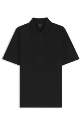 Regular-fit polo shirt in honeycomb-structured cotton piqué 1