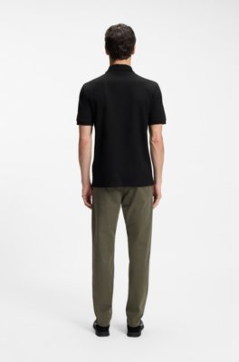 Boss Regular-fit polo shirt in honeycomb-structured cotton piqué pikéer herr – bild 3