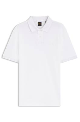 Regular-fit polo shirt in honeycomb-structured cotton piqué 1