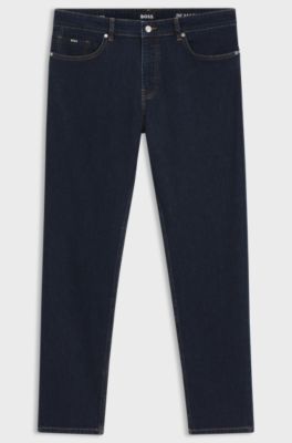 Maine regular-fit jeans in blue comfort-stretch denim, Dark Blue