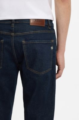 Maine regular-fit jeans in blue comfort-stretch denim, Dark Blue