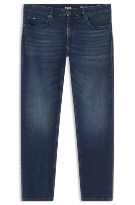 Maine regular-fit jeans in blue comfort-stretch denim, Dark Blue