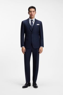 Slim-fit shirt in an Italian stretch-cotton blend, Light Grey