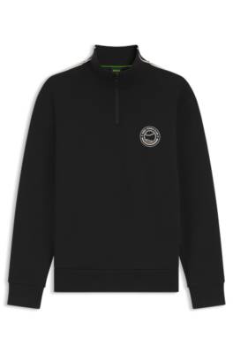 Cotton-blend sweatshirt with tennis artwork 1