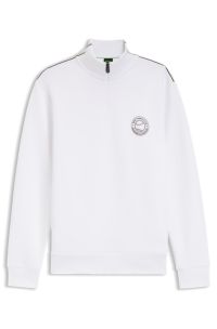 Sudadera de algod&oacute;n con ilustraci&oacute;n de tenis, Blanco