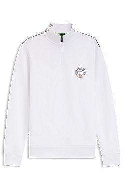 Cotton-blend sweatshirt with tennis artwork