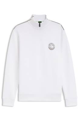Cotton-blend sweatshirt with tennis artwork 1