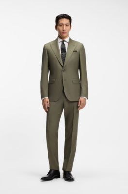 Slim-fit shirt in an Italian-made cotton blend, White