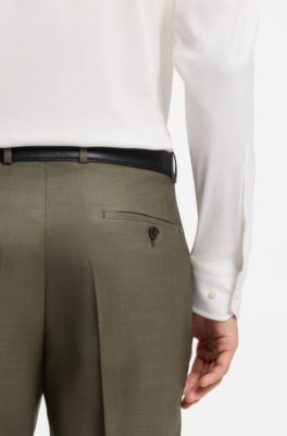 Camicia slim fit in misto cotone italiano, Bianco