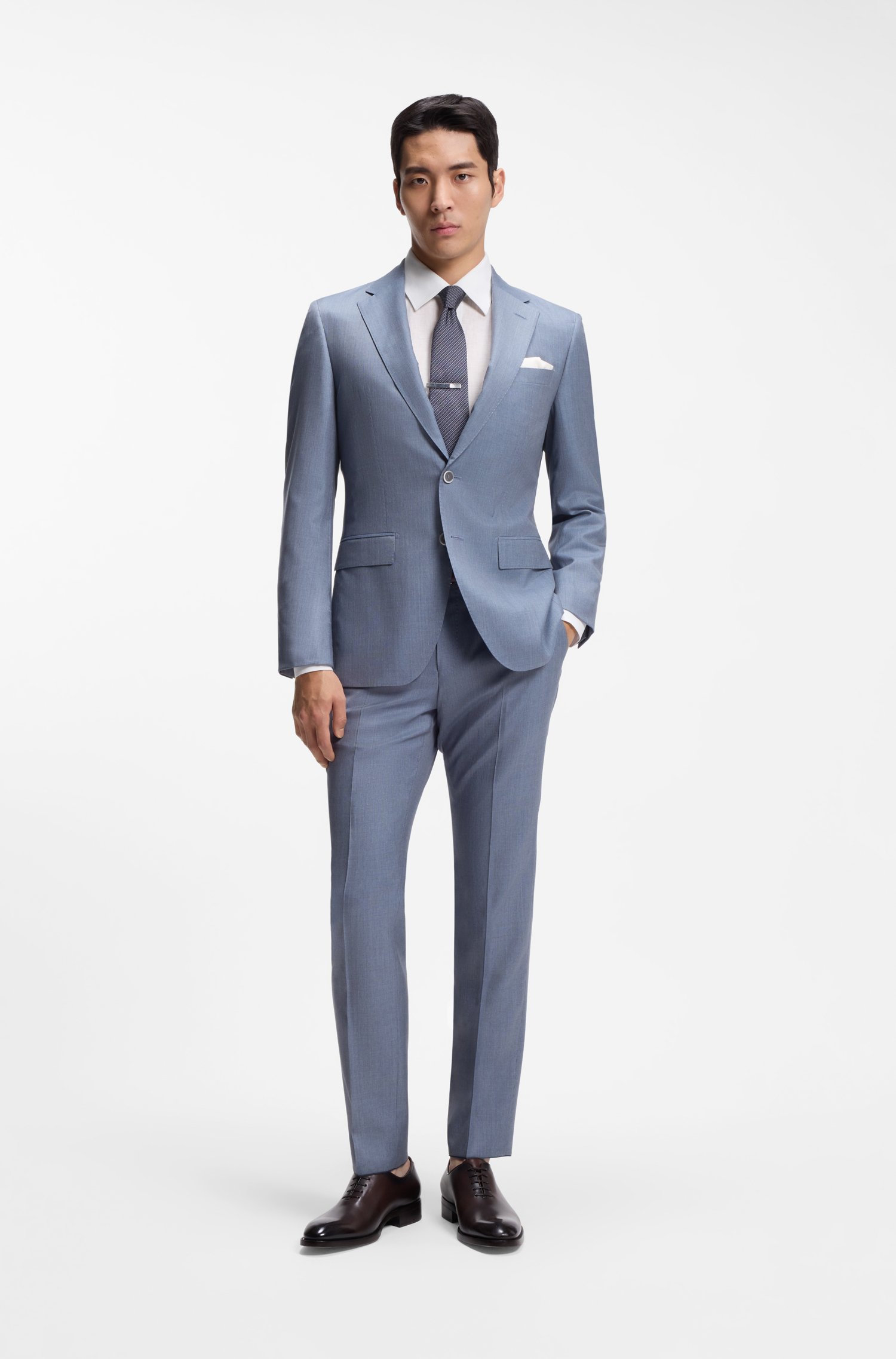 Boss Slim-fit shirt in Italian-made linen skjortor & blusar herr – bild 2