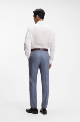 Camisa slim fit de lino fabricado en Italia, Blanco