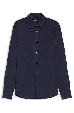 Slim-fit shirt in Italian-made linen