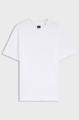 Laid-back cotton T-shirt with a relaxed fit, White