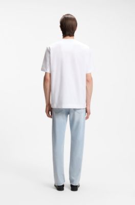Laid-back cotton T-shirt with a relaxed fit, White