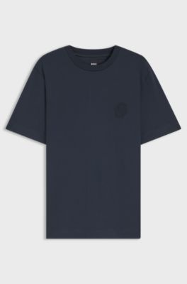 Laid-back cotton T-shirt with a relaxed fit, Dark Blue