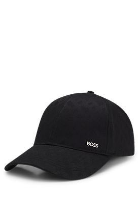 Cotton-twill cap with monogram pattern