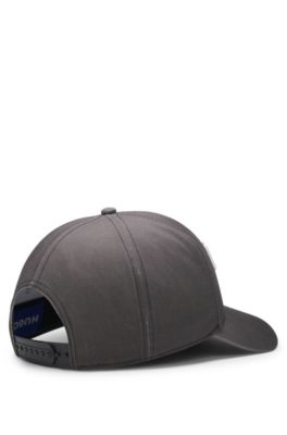 Cotton-twill cap with 3D embroidered logo, Black