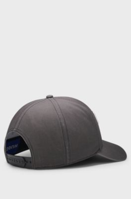 Cotton-twill cap with 3D embroidered logo, Black