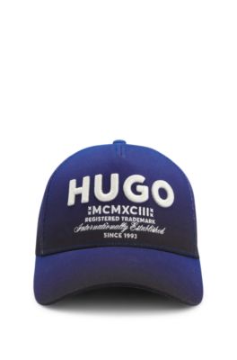 Cotton-twill cap with 3D embroidered logo, Blue