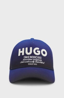 Cotton-twill cap with 3D embroidered logo, Blue