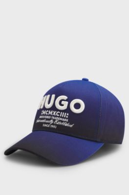 Cappellino in twill di cotone con logo ricamato in 3D, Blu