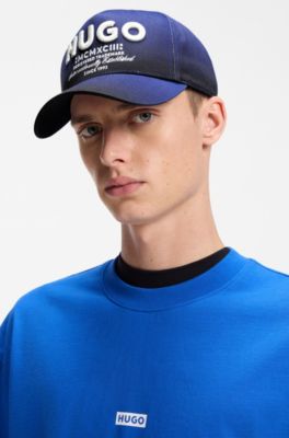 Cotton-twill cap with 3D embroidered logo, Blue