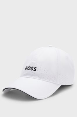 Perforated cap with gloss logo, White