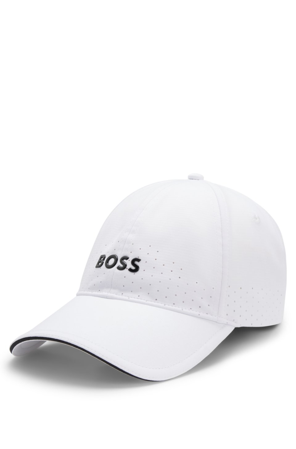 Perforated cap with gloss logo