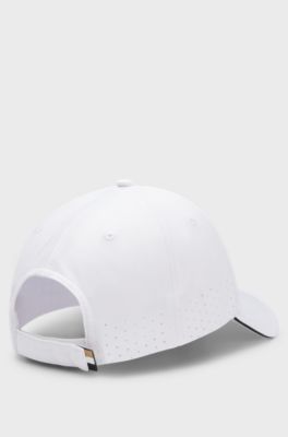 Perforated cap with gloss logo, White