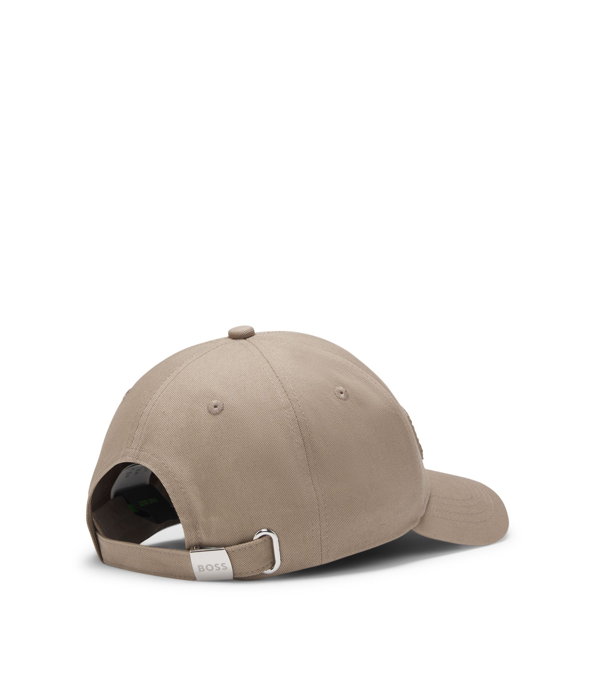 BOSS - Cotton-twill cap with structured logo - Beige