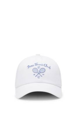 Cotton-twill cap with tennis artwork 1