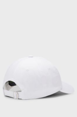 Cappellino in twill di cotone con grafica ispirata al tennis, Bianco
