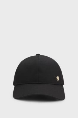Boucl&eacute; cap with Double B monogram detail, Black