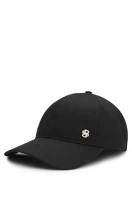 Boucl&eacute; cap with Double B monogram detail, Black